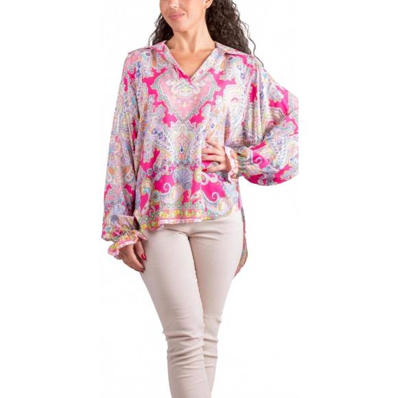 NEW GIGI MODA phebe blouse in hot pink - Picture 1 of 2